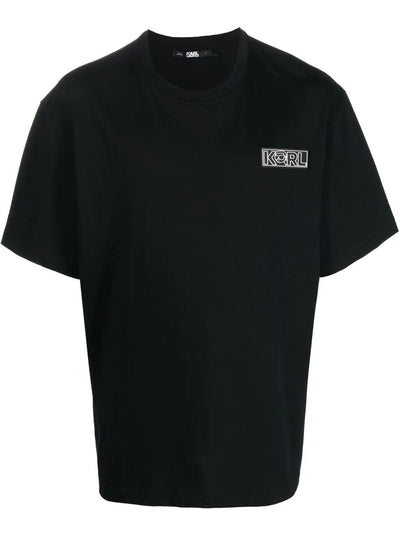 Karl Lagerfeld Ikonik appliqué-detail T-shirt