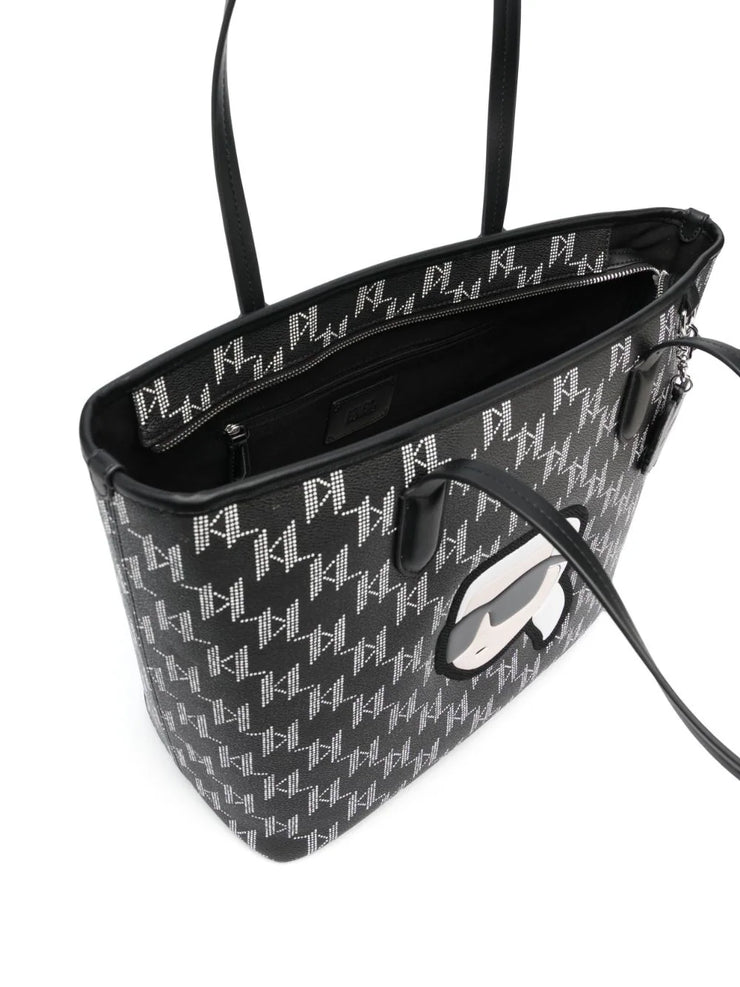 KARL LAGERFELD IKONIK MONOGRAM TOTE BAG