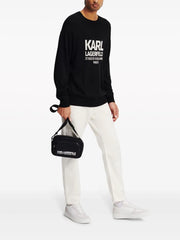 KARL LAGERFELD RUE ST-GUILLAUME INTARSIA WOOL JUMPER