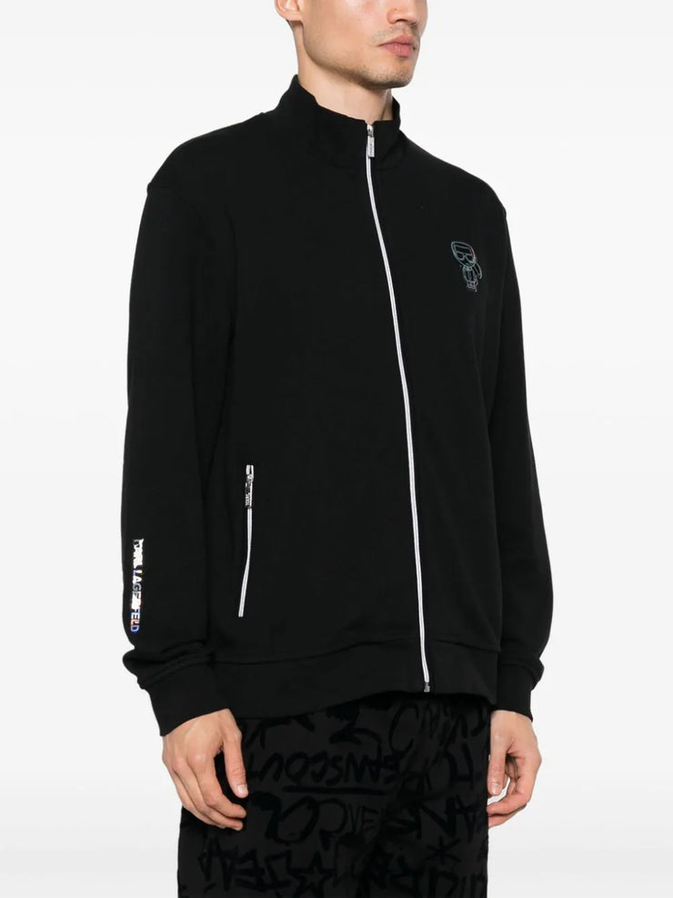 KARL LAGERFELD MINI IKONIK KARL-PATCH JERSEY CARDIGAN