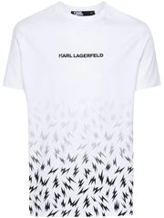 KARL LAGERFELD RUBBERISED-LOGO T-SHIRT