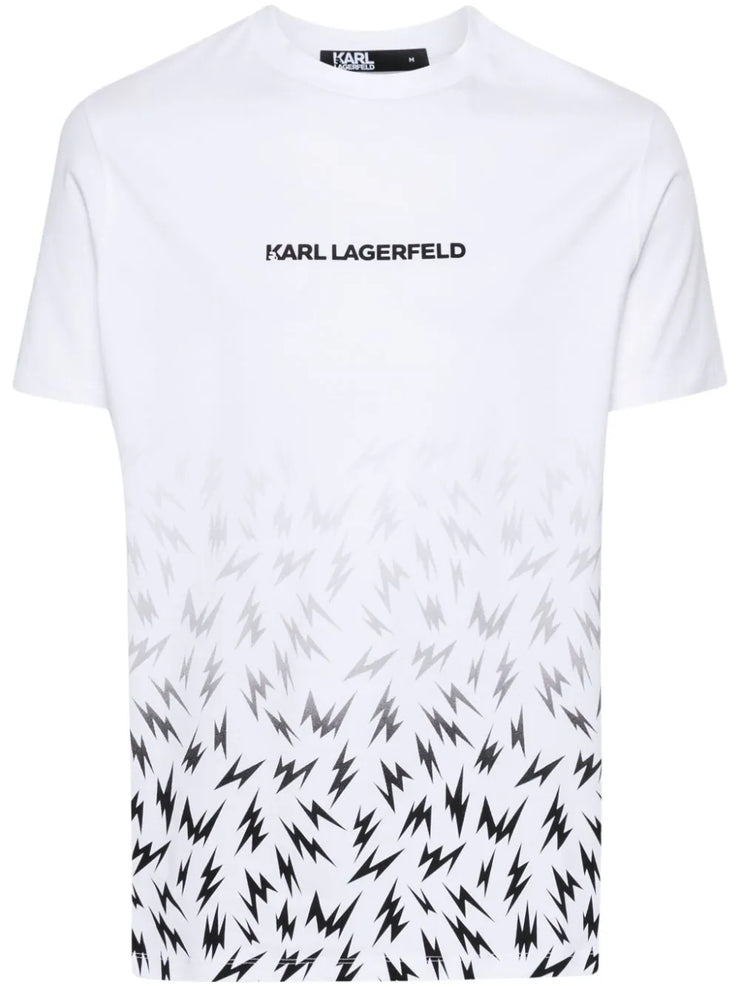 KARL LAGERFELD RUBBERISED-LOGO T-SHIRT