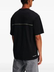 KARL LAGERFELD REFLECTIVE PIPE-LINED T-SHIRT