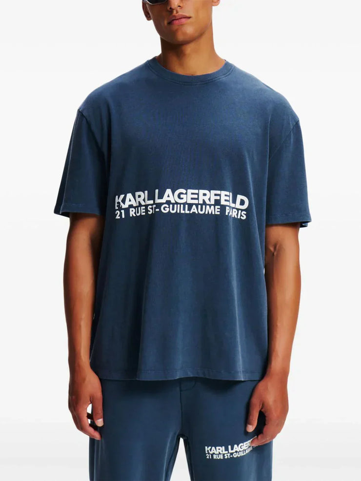 KARL LAGERFELD RUE ST-GUILLAUME WASHED EFFECT T-SHIRT