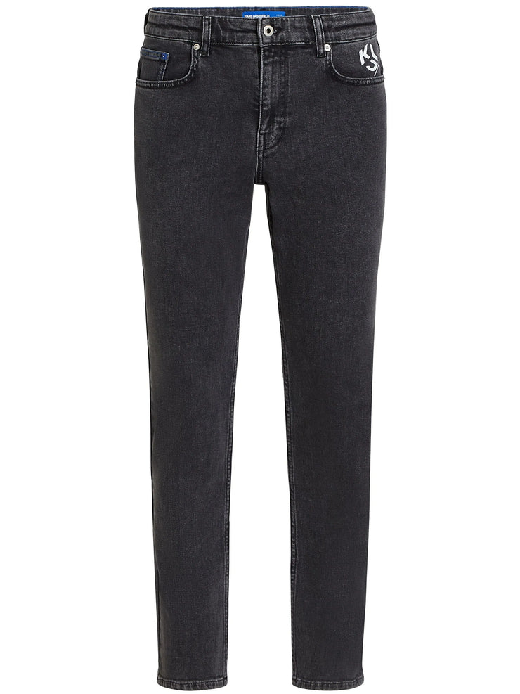 Karl Lagerfeld Men Logo Print Skinny Jeans