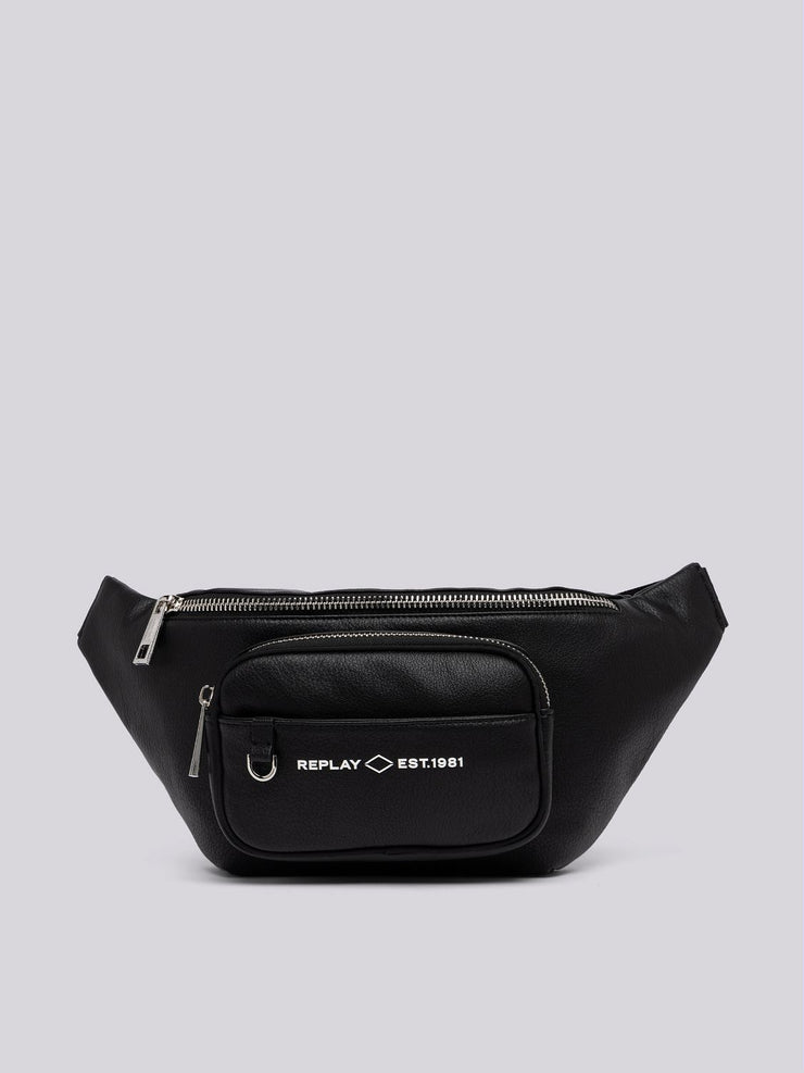 REPLAY WAIST BAG WITH HAMMERED EFFECT