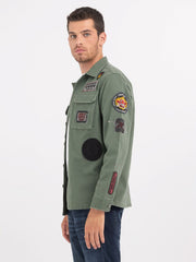 REPLAY OVERSHIRT WITH RACER PATCHES